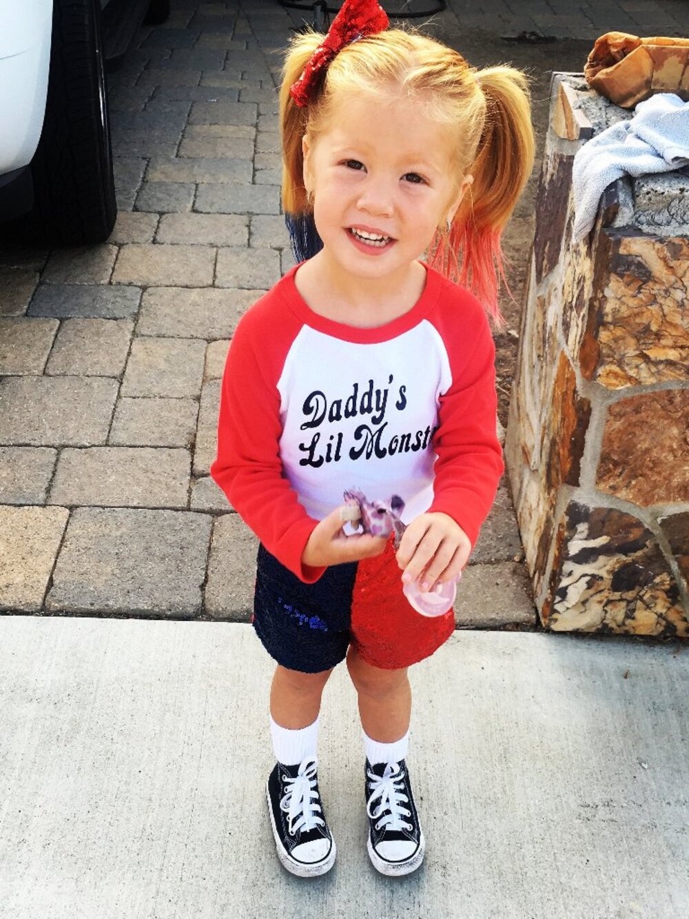 Harley Quinn Halloween Costume For Toddler Girls Outfit - Picture 6 of 7